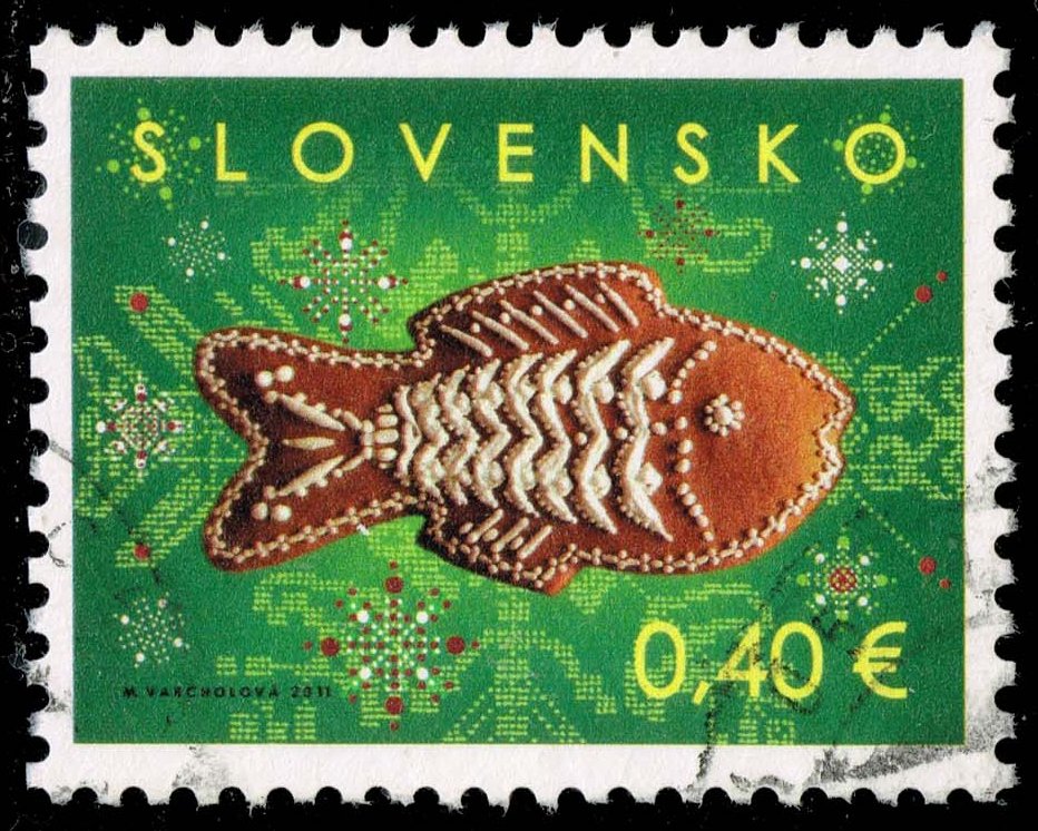 Slovakia #626 Fish-shaped Honey Cake; Used
