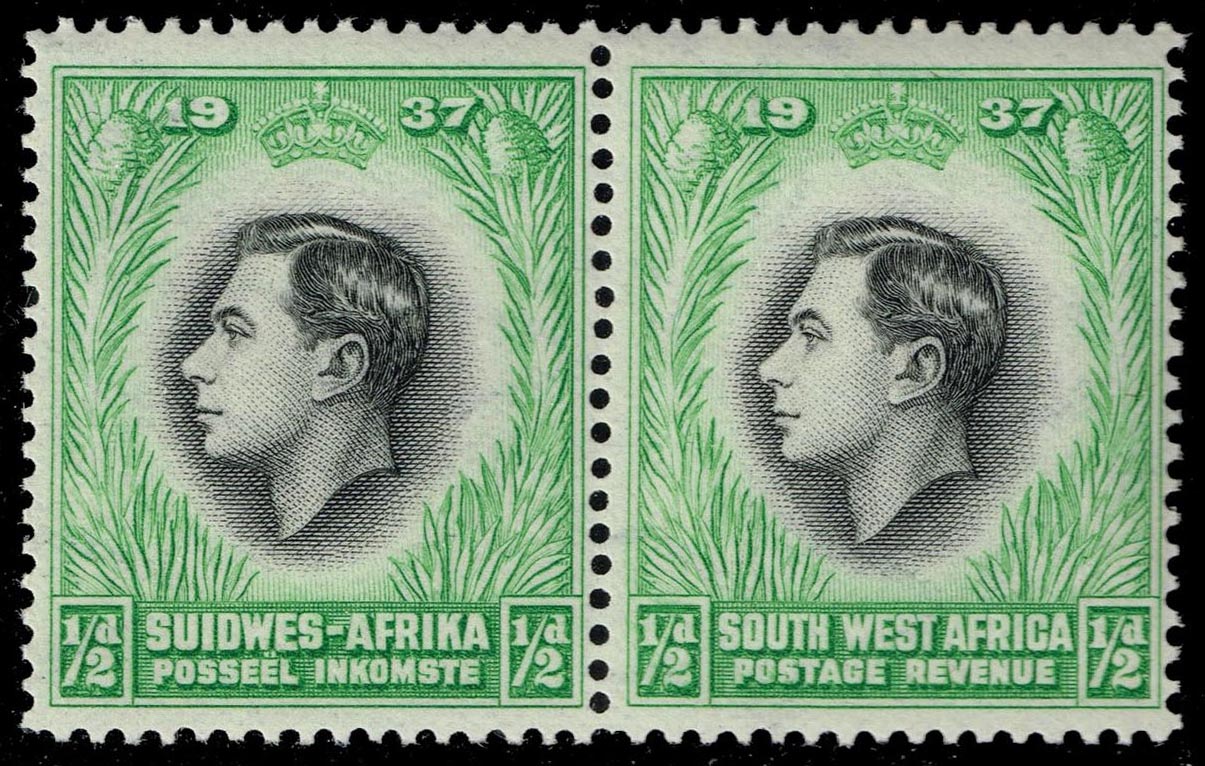 South West Africa #125 King George VI Pair; MNH