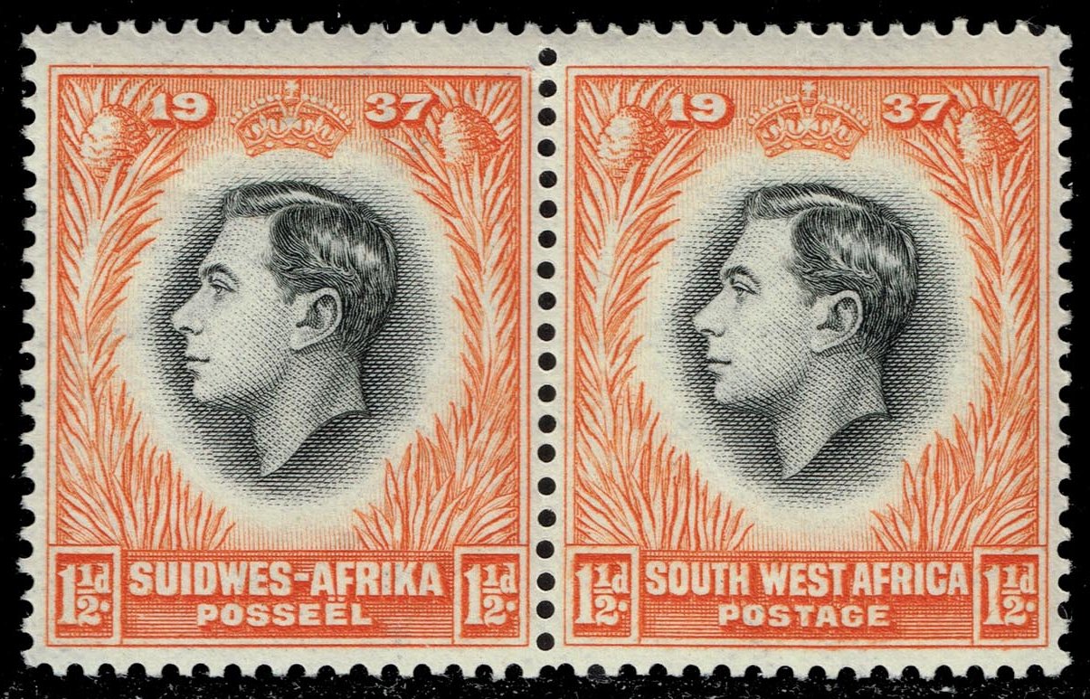 South West Africa #127 King George VI Pair; MNH