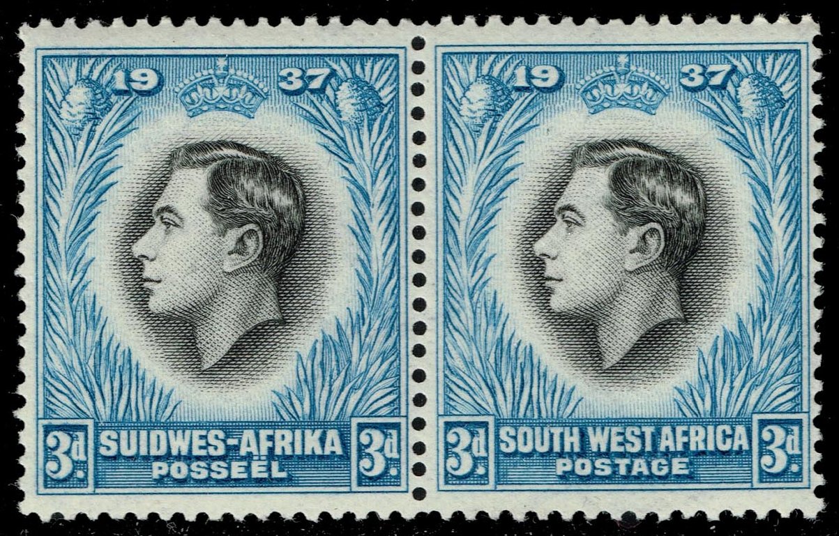 South West Africa #129 King George VI Pair; MNH
