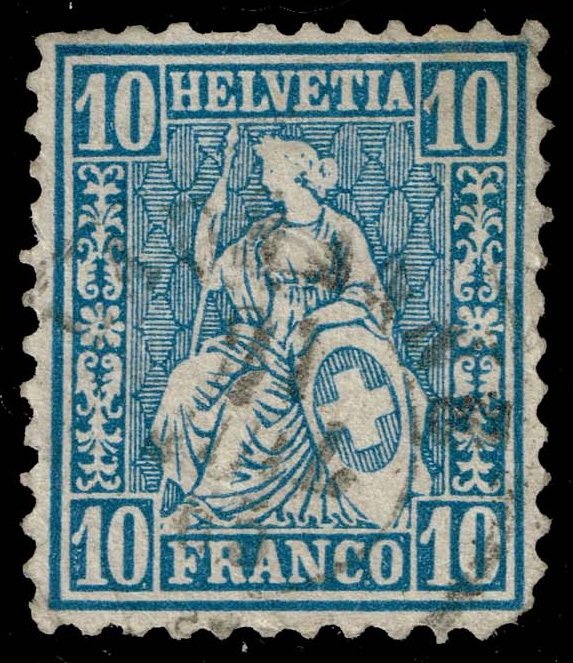 Switzerland #44 Helvetia; Used