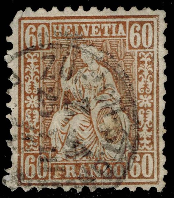 Switzerland #48 Helvetia; Used