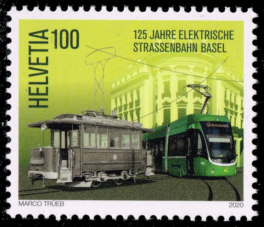 Switzerland #1771 Electric Trams; MNH