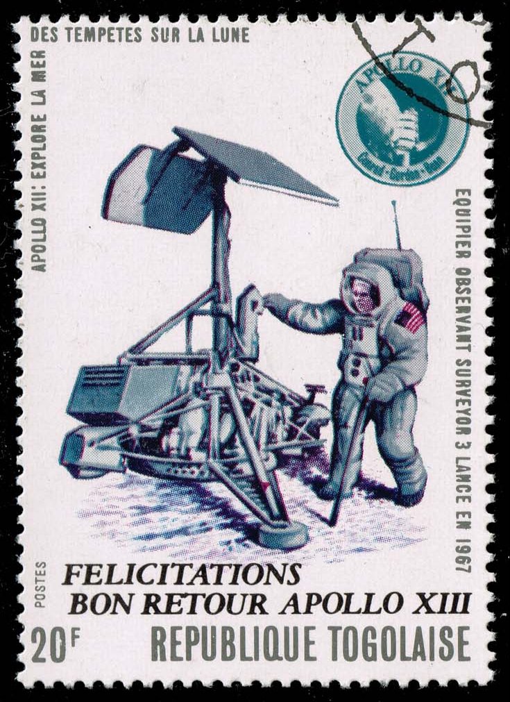 Togo #748 Astronaut Checking Surveyor 3; CTO