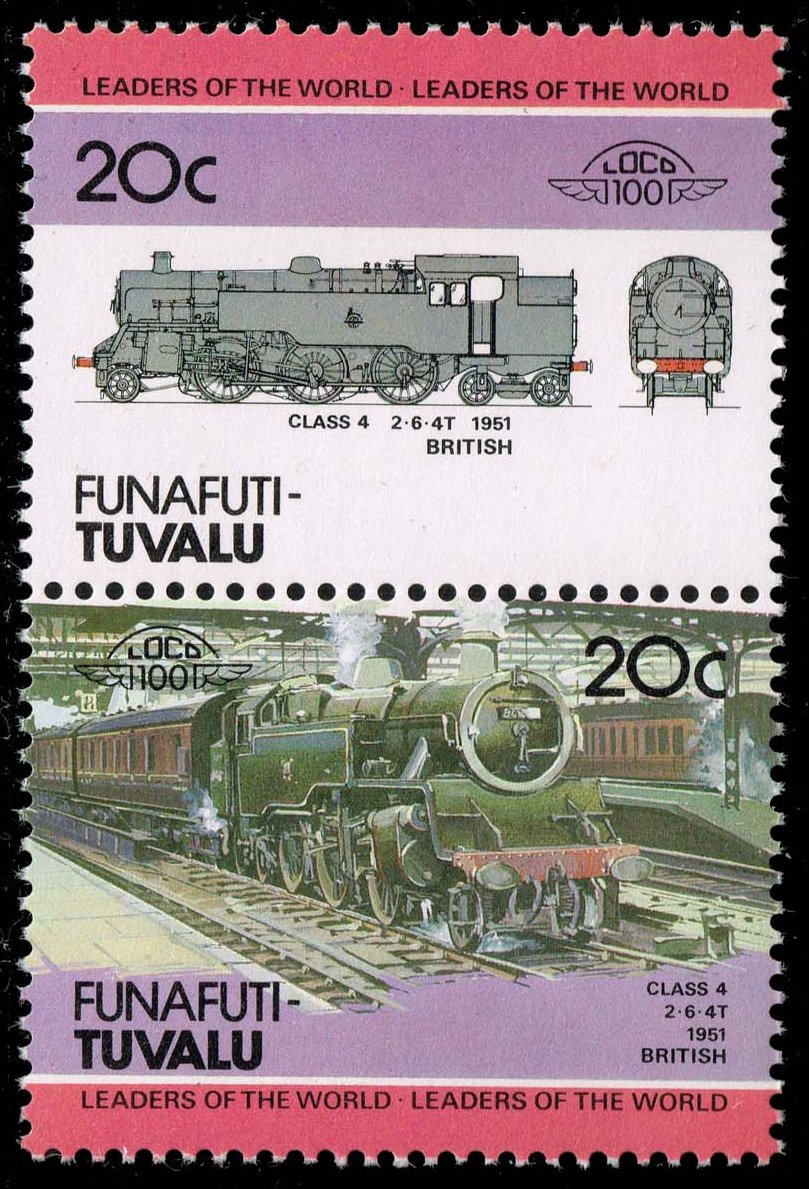 Tuvalu-Funafuti #6 British Class 4 2-6-4T Locomotive; MNH