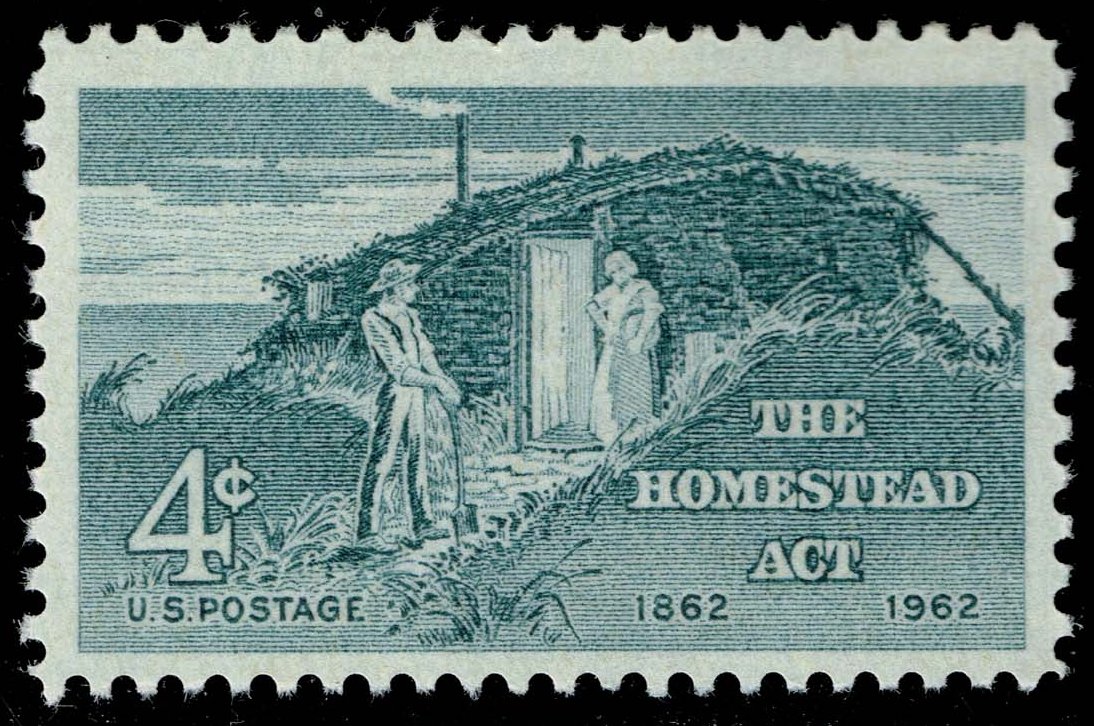 US #1198 Sod Hut and Settlers; MNH