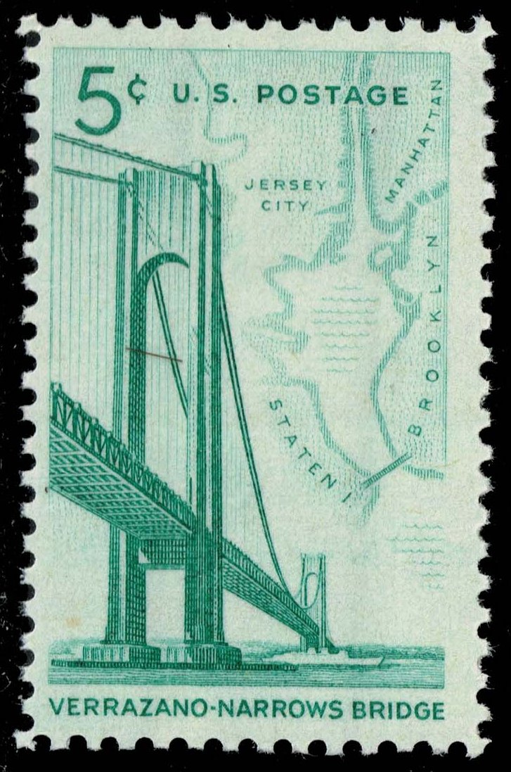 US #1258 Verranzo-Narrows Bridge; Unused