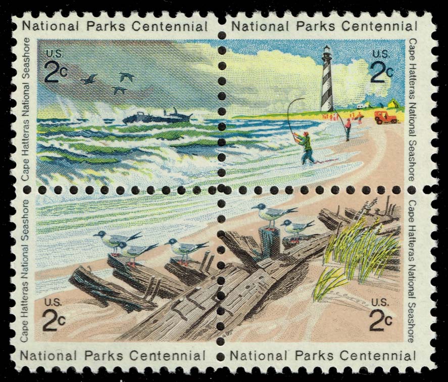 US #1448-1451 Cape Hatteras National Seashore; Unused