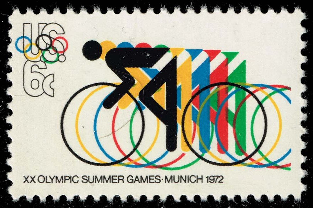 US #1460 Bicycling and Olympic Rings; MNH