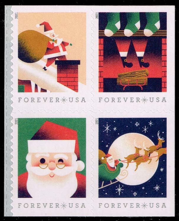 US #5647a Visit from St. Nick Block of 4; MNH