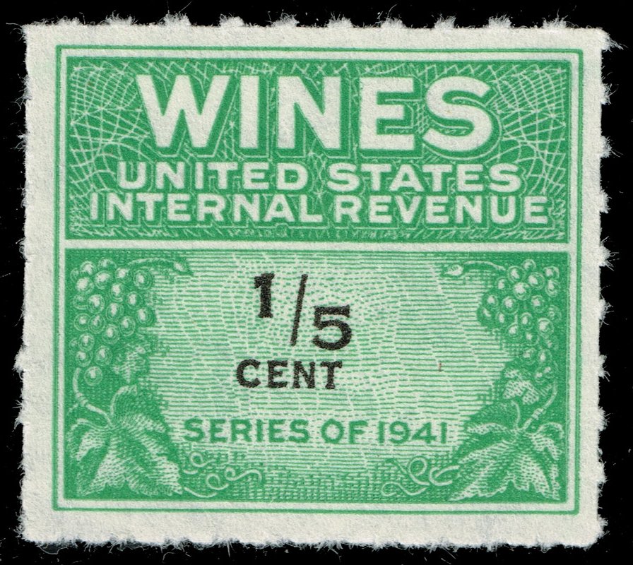US #RE108 Wine Stamp; Unused NGAI