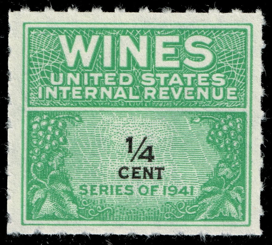 US #RE109 Wine Stamp; Unused NGAI