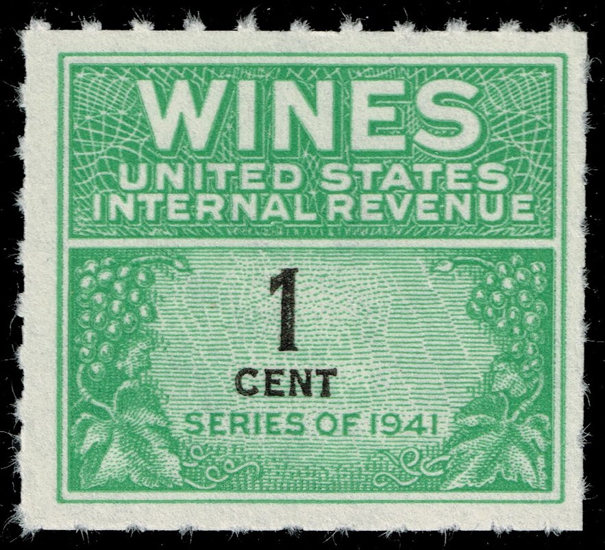 US #RE111 Wine Stamp; Unused NGAI