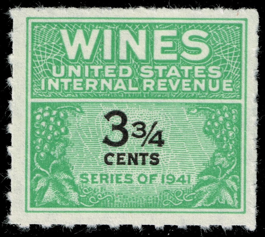 US #RE115 Wine Stamp; Unused NGAI