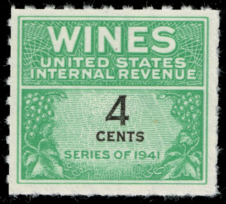 US #RE116 Wine Stamp; Unused NGAI