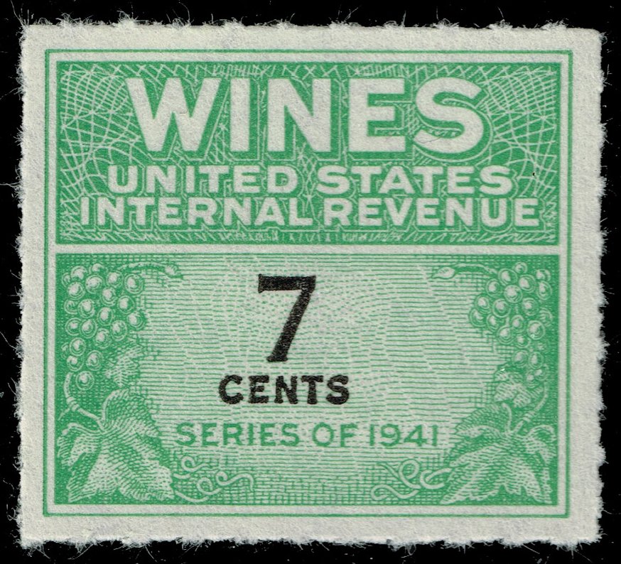 US #RE119 Wine Stamp; Unused NGAI