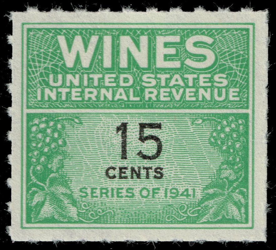 US #RE127 Wine Stamp; Unused NGAI