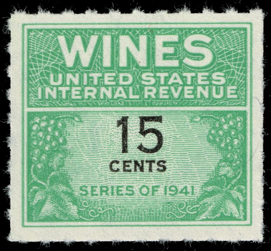 US #RE127 Wine Stamp; Unused NGAI