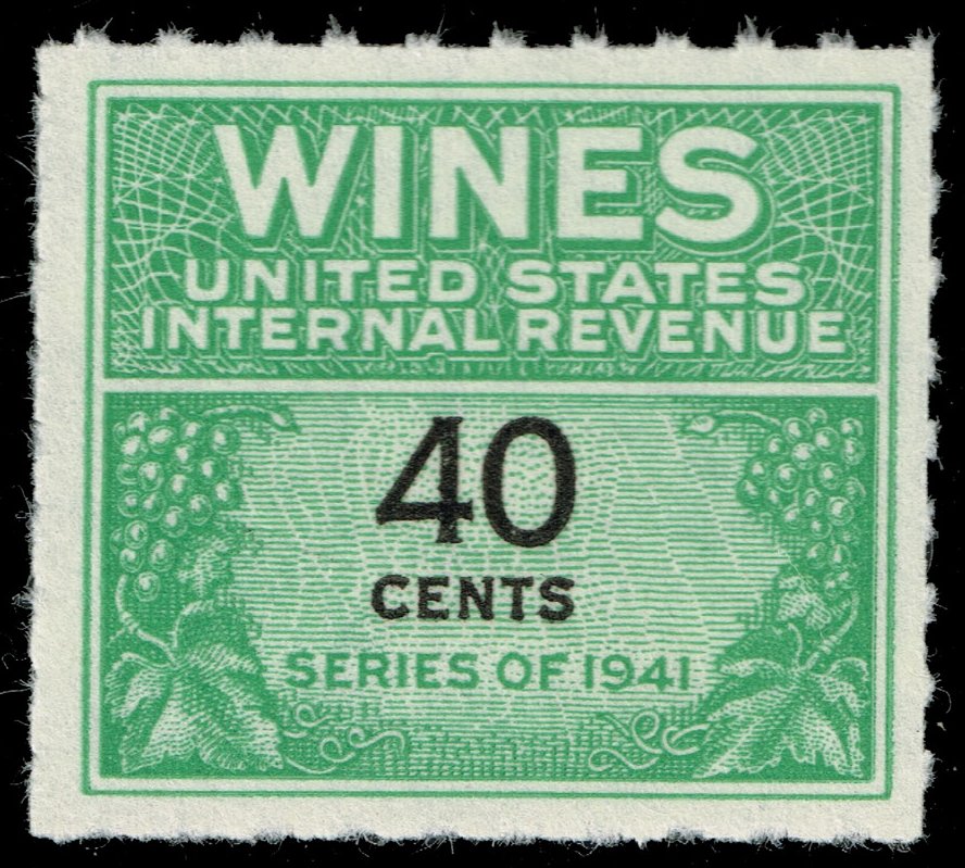 US #RE136 Wine Stamp; Unused NGAI