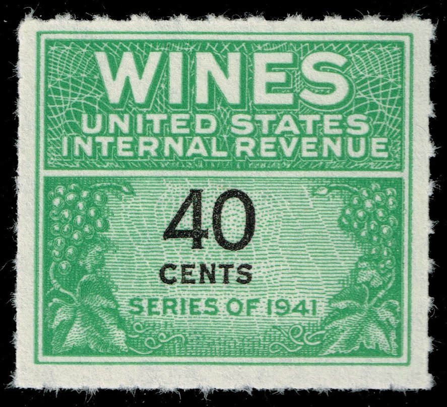 US #RE136 Wine Stamp; Unused NGAI