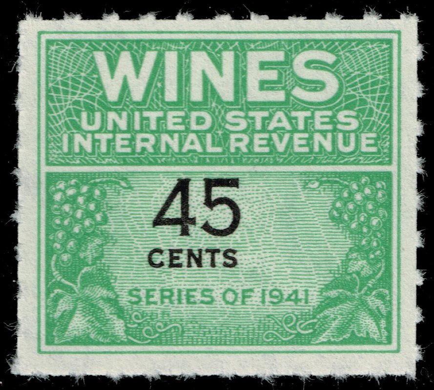 US #RE137 Wine Stamp; Unused NGAI