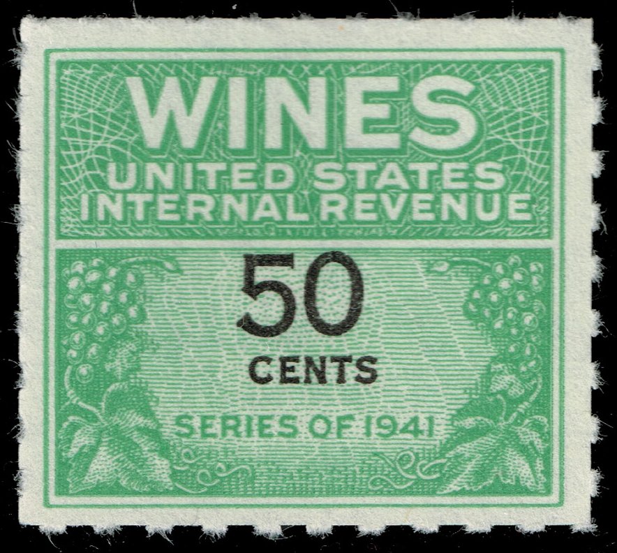 US #RE139 Wine Stamp; Unused NGAI