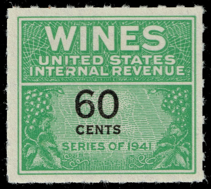 US #RE140 Wine Stamp; Unused NGAI