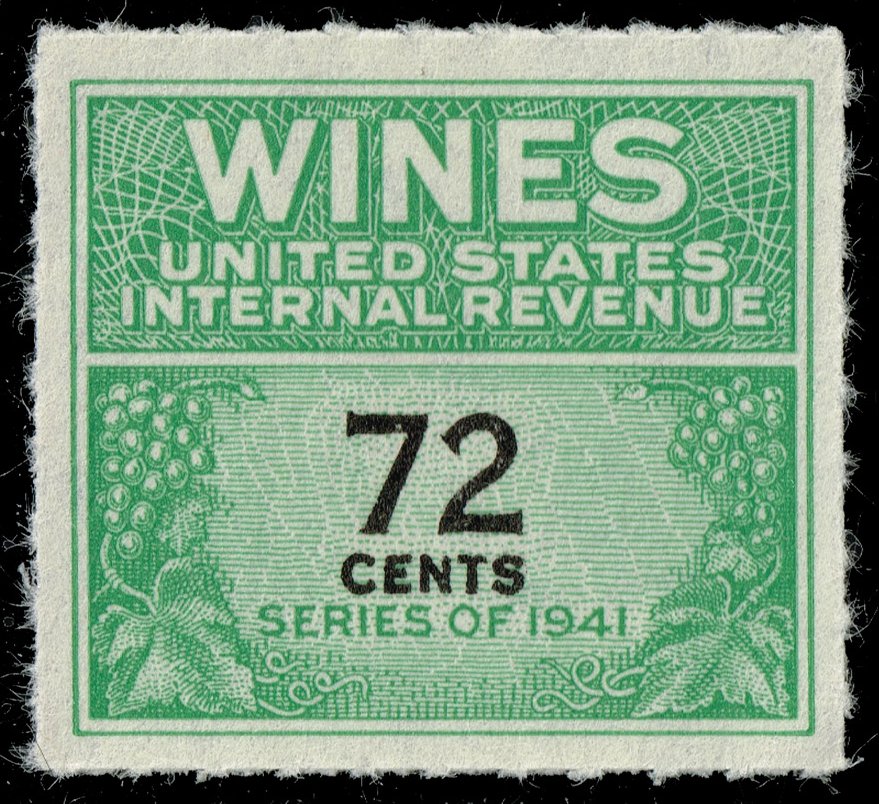 US #RE141 Wine Stamp; Unused NGAI