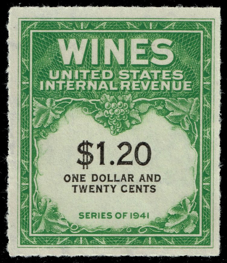 US #RE146 Wine Stamp; Unused NGAI