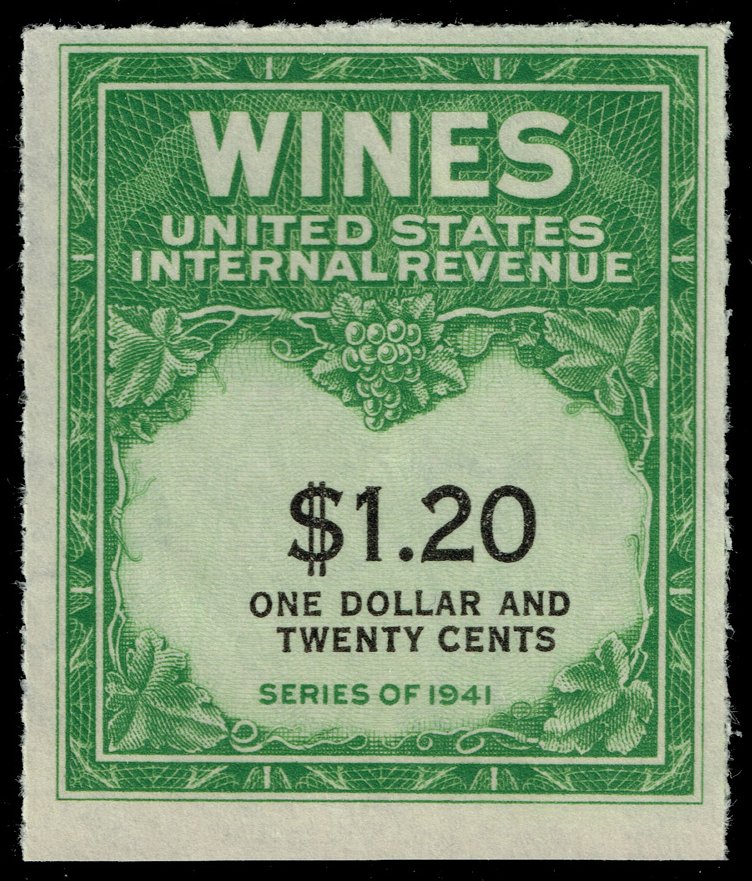 US #RE146 Wine Stamp; Unused NGAI