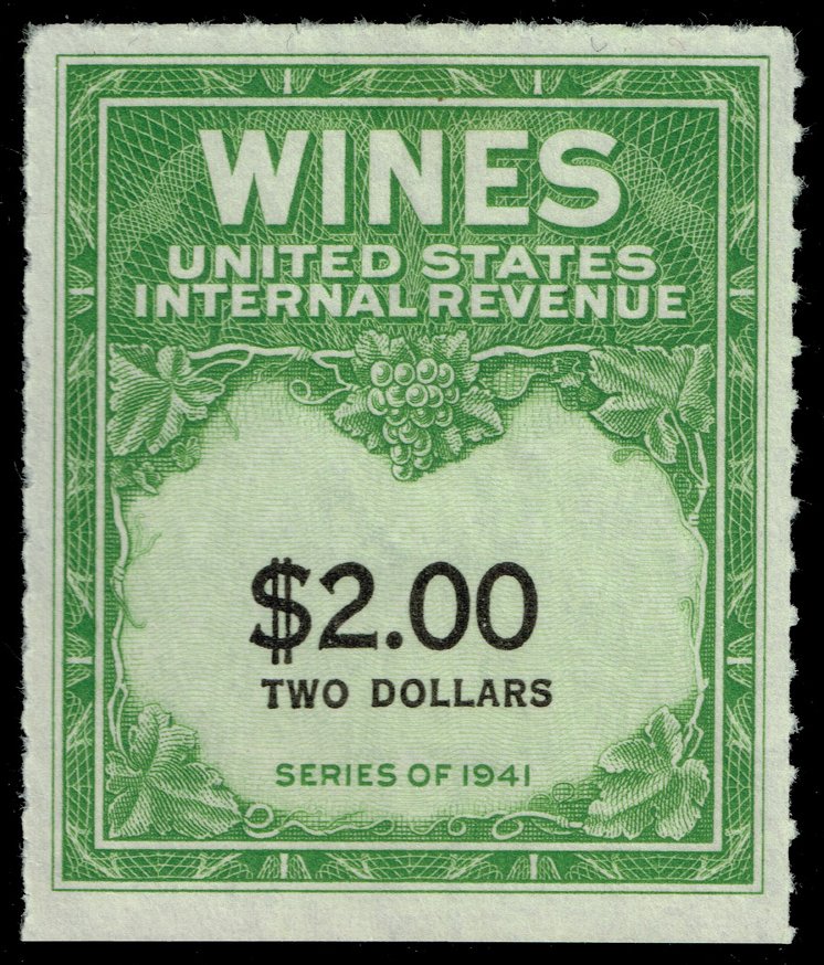 US #RE174 Wine Stamp; Unused NGAI