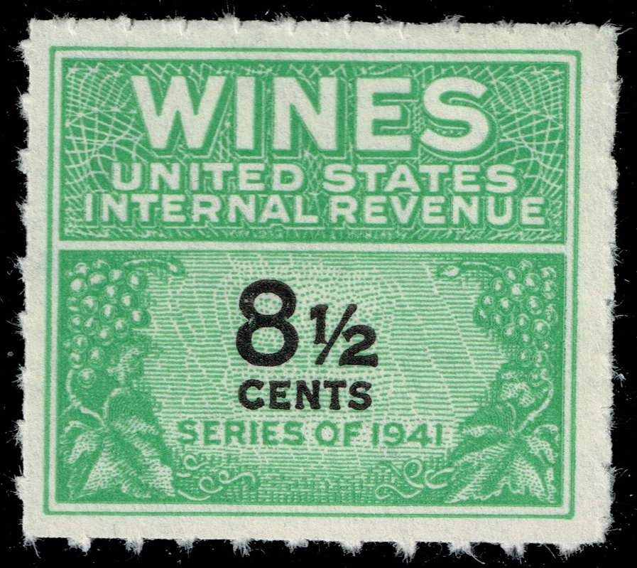 US #RE184 Wine Stamp; Unused NGAI