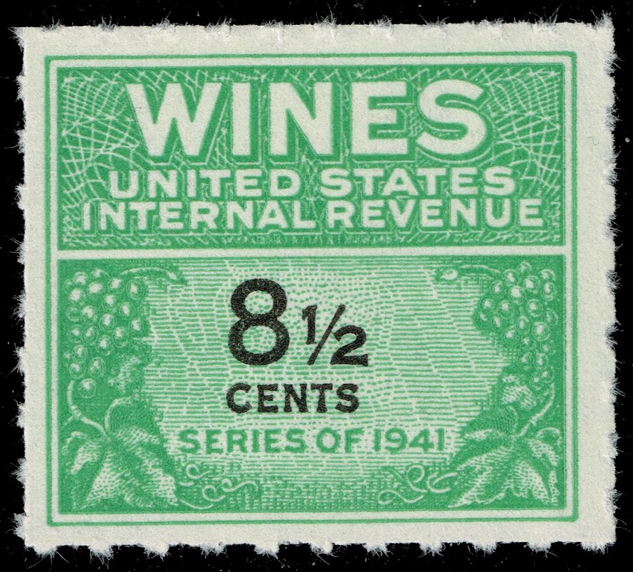 US #RE184 Wine Stamp; Unused NGAI