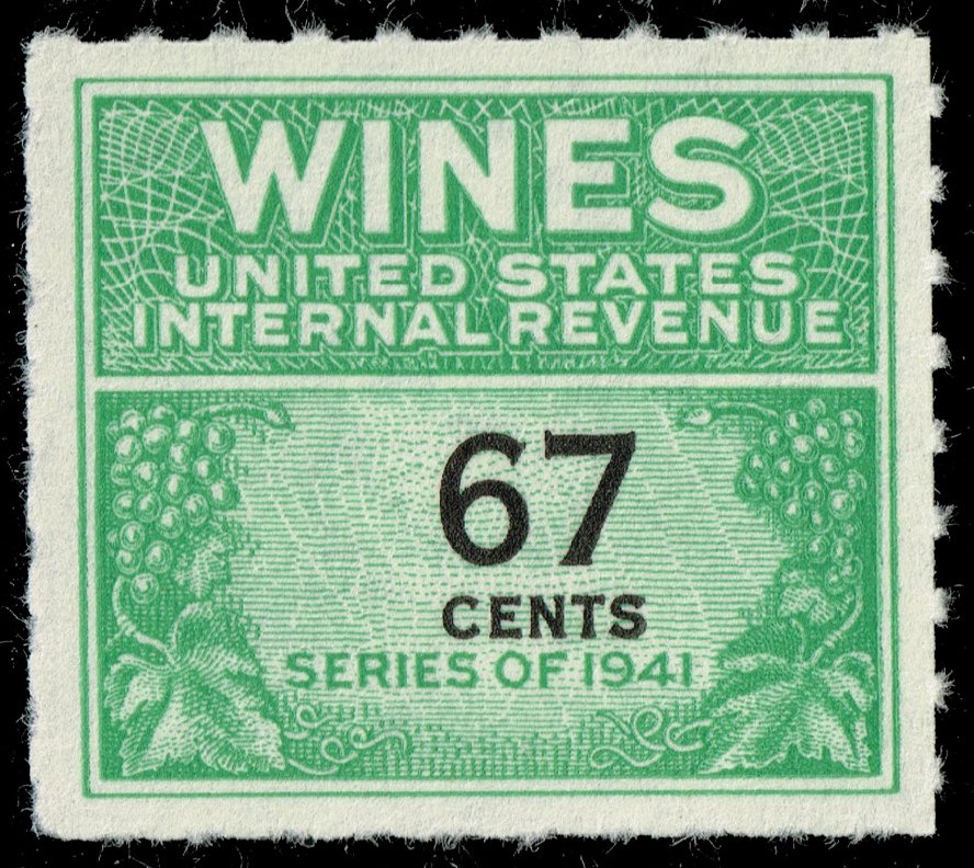 US #RE192 Wine Stamp; Unused NGAI