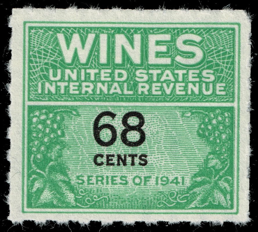 US #RE193 Wine Stamp; Unused NGAI