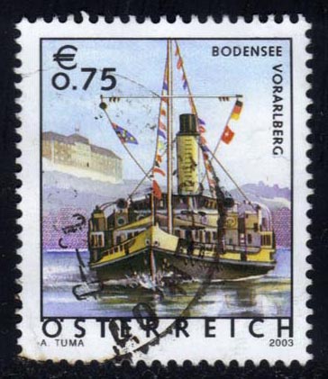 Austria #1873 Ship in Lake Constance; Used - Click Image to Close