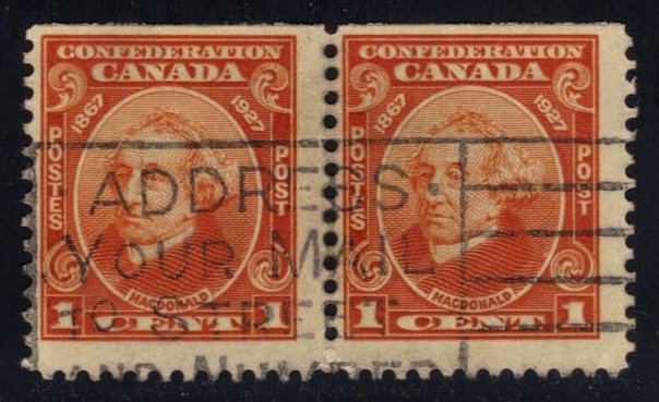 Canada #141 Sir John A. Macdonald Pair; Used - Click Image to Close