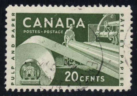Canada #362 Paper Industry; Used - Click Image to Close