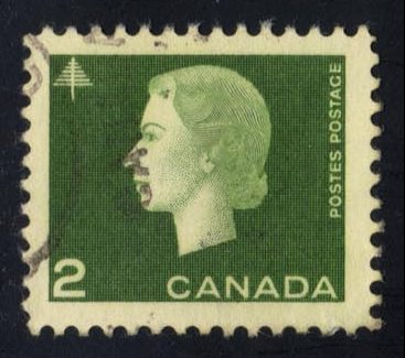 Canada #402 Queen Elizabeth II and Tree; Used - Click Image to Close
