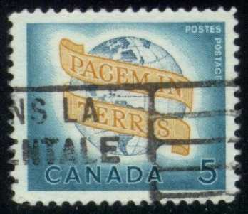 Canada #416 Peace on Earth; Used