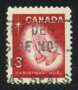 Canada #451 Praying Hands; Used - Click Image to Close