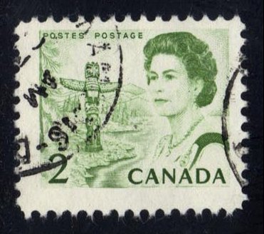 Canada #455 Totem Pole; Used - Click Image to Close