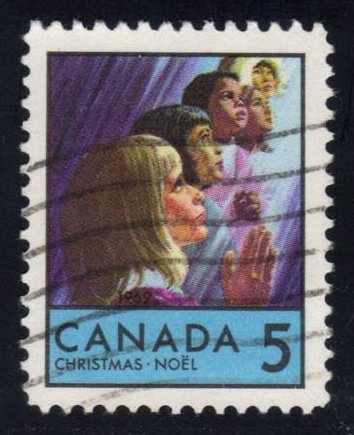 Canada #502 Children of Many Races Praying; Used