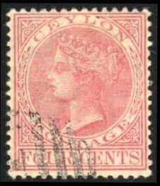 Ceylon #89 Queen Victoria; Used