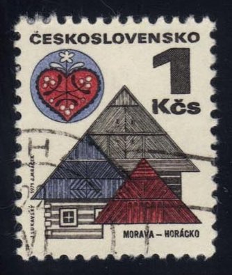 Czechoslovakia #1733 Roofs and Folk Art; CTO