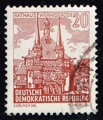 Germany DDR #538 City Hall in Wernigerode; Used