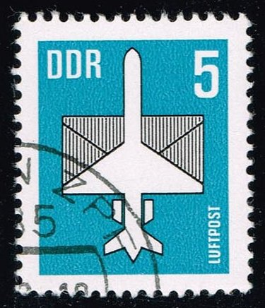 Germany DDR #C8 Plane and Envelope; CTO - Click Image to Close