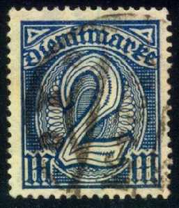 Germany #O12 Official - Numeral; Used - Click Image to Close