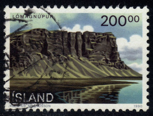 Iceland #714 Lomagnupur Landscape; Used - Click Image to Close
