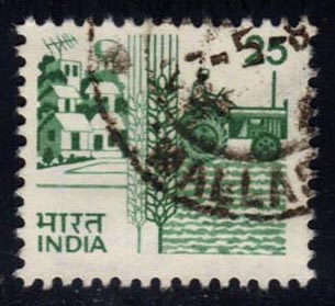 India #840B Wheat Farming; Used - Click Image to Close